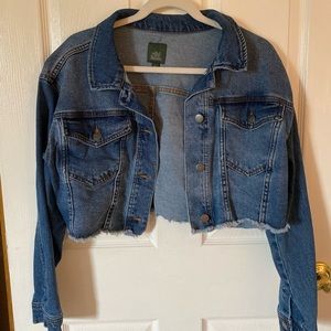 Cropped jean jacket